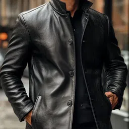 Devoted Men Leather Leather Jacket image 2