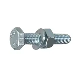 Rpi shop (100 Pcs Set) M6 x 50mm Hex Head Bolt with Nut & Washer, Zinc-Coated 75 (25 Pcs Each) image 4