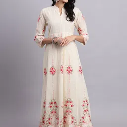 Co-Ords Fashion Women Floral Embroidered Thread Work Floral Anarkali Kurta-picture-49