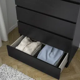 ikea malm Chest of 6 drawers, black-brown, 80x123 cm image 2