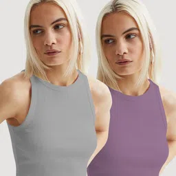 BAESD Pack Of 2 Ribbed Tank Crop Top image 3