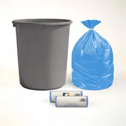 Kuber Industries Grey Odor-Resistant Round Open Dustbin With 2 Roll Garbage Bags - 10 L-picture-44