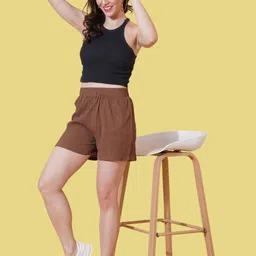 LECOWAR Women Loose Fit Running Shorts image 2