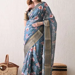 Moda Rapido Women Floral Silk Cotton Handloom Saree-image-72