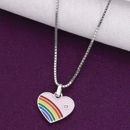 KAI JEWEL Girls Sterling Silver Rhodium-Plated Pendant With Chain-image-22