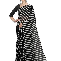 Moda Rapido Polka Dot Poly Georgette Designer Saree-picture-25