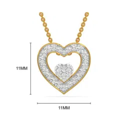 Kisna Diamond & Gold Jewellery 14k within You Heart Pendant image 3