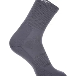 Reebok Grey Textured Large Cotton Quarter Length Socks image 1