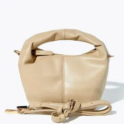 Forever 21 Beige Polyester Solid Handbag image 1