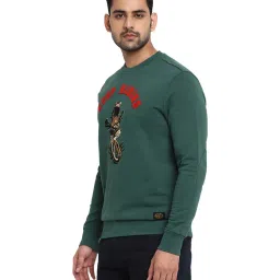 Royal Enfield Dark Green Printed Sweatshirt image 3