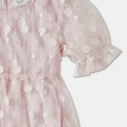 R&B Kids Pink Floral Regular Fit Dress image 3