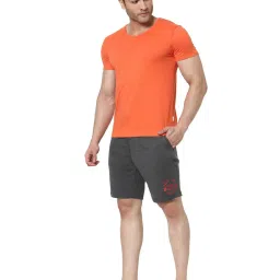 Jack & Jones Dark Grey Melange Regular Fit Shorts image 5