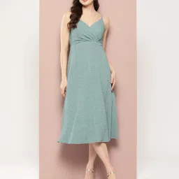 Qurvii Mint Green Midi Dress image 1