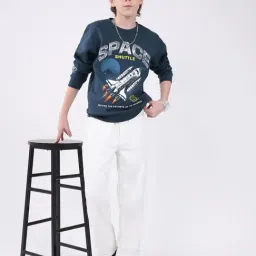 Monte Carlo Kids Blue Printed Sweatshirt image 5