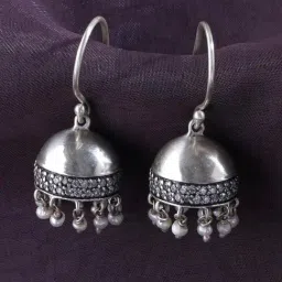 Arte Jewels 925 Sterling Silver Jhumki Earrings for Women-image-37