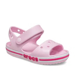 Crocs Kid's Bayaband Pink Floater Sandals image 1