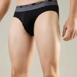 Park Avenue Black Cotton Blend Regular Fit Solid Briefs image 3