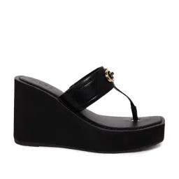 Aldo Women's Black T-Strap Wedges-image-20