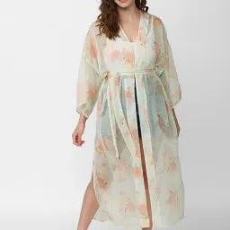 Forever 21 Light Blue Printed Shrug-picture-23