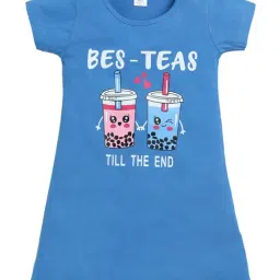 Todd N Teen Kids Blue & Pink Cotton Printed Nighty-picture-25