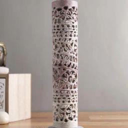 Aapno Rajasthan Beige Natural Sand Stone Cylindrical Candle Holder-picture-22
