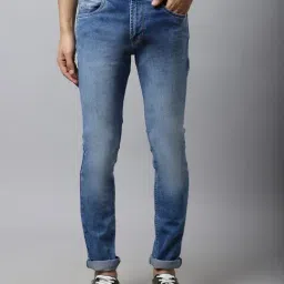 Cantabil Blue Cotton Regular Fit Jeans-picture-25
