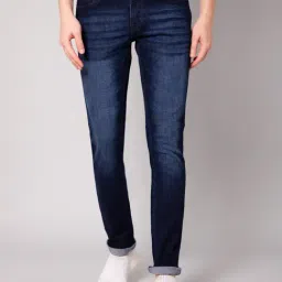 Cantabil Blue Cotton Regular Fit Jeans-picture-42