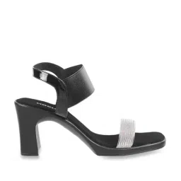 Mochi Women's Black Ankle Strap Sandals-image-91