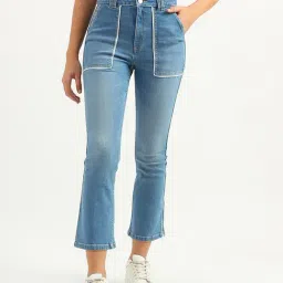 United Colors of Benetton Blue Cotton High Rise Jeans-image-41