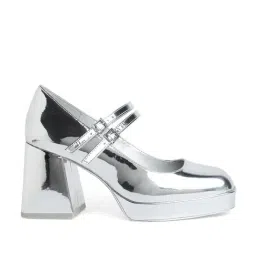Aldo Women's Silver Mary Jane Shoes-picture-20