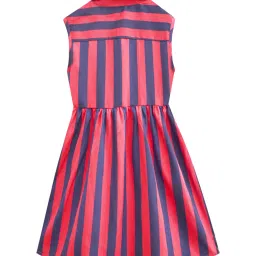 A.T.U.N. Navy & Red Striped Shirt Dress image 2