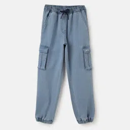 Blue Giraffe Girls Blue Loose Fit Jeans-image-72