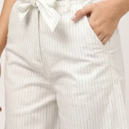 Elle Off White Drawstring Culottes image 5