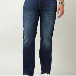 Ad By Arvind Navy Cotton Slim Fit Jeans image 4