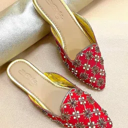 Sole House Women's Red Mule Shoes image 1