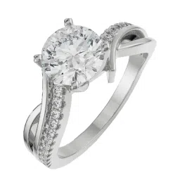 Emori 14k White Gold & Diamond Adrey Ring image 1