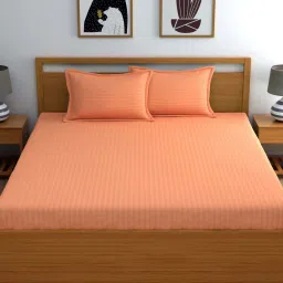 Dreamscape Pink Cotton 220 TC Bed Sheet Set image 2