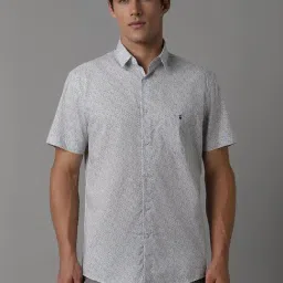 Louis Philippe Sport Grey Cotton Slim Fit Printed Shirt-picture-34
