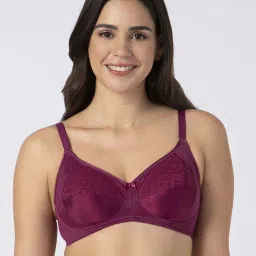Amante Purple Embroidered Bra image 1
