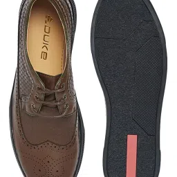 Duke Men's Dark Brown Brogue Shoes image 3