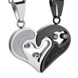 Kaynka Silver-Plated Heart Shaped Pendants with Chains-picture-20