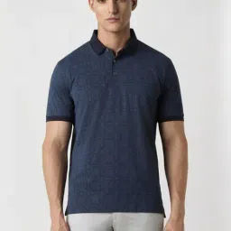Van Heusen Navy Regular Fit Printed Polo T-Shirt-picture-22