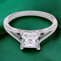 crash.club By CKC Sterling Silver Princess-Cut Cubic Zirconia Ring image 1