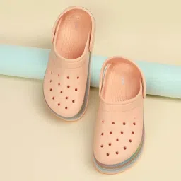 Fame Forever by Lifestyle Kids Peach Back Strap Clogs image 1