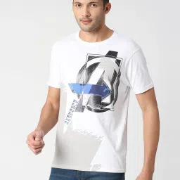 Pepe Jeans White Cotton Regular Fit Printed T-Shirt image 3