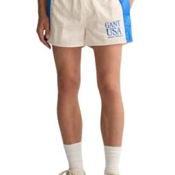 Gant White Relaxed Fit Logo Printed Shorts-picture-19