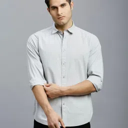 Reid & Taylor Grey Cotton Slim fit Solid Shirt image 1