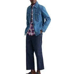 GANT Beige Regular Fit Striped Cotton Shirt image 5