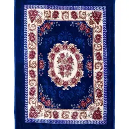 Klotthe Navy & Red Wool Extra Large-Sized Floor Carpet image 2