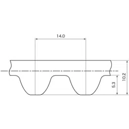 Mitsuboshi High Hardness Synthetic Rubber Mega Torque G Timing Belt MTS14M Type (1932 mm, Teeth 138), 400MTS14M1932 image 2